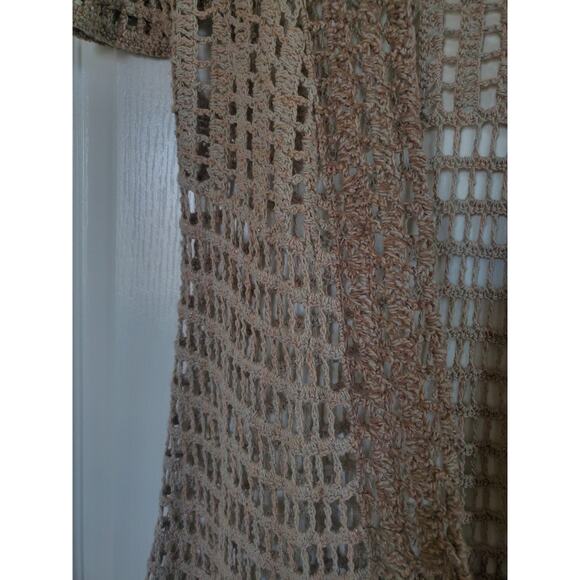 Rosie Neira Calado Hand Knit Crochet Festival Open Knit Cardigan, Size Medium - Picture 4 of 11
